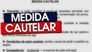 O QUE É MEDIDA CAUTELAR [upl. by Iaj]