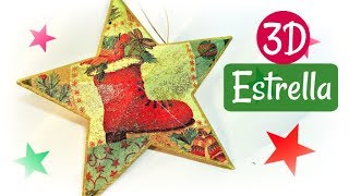 Como hacer ESTRELLAS 3D fácil Manualidades de Navidad [upl. by Lowndes544]