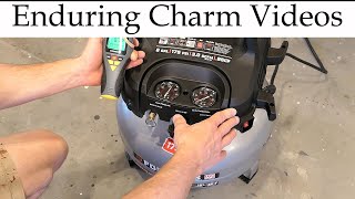 Review Harbor Freight Fortress Pancake Air Compressor [upl. by Yssis]