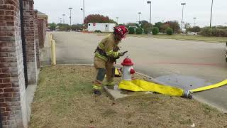 NFRS Recruit Training  Shipping a Hydrant Drill [upl. by Jackie]