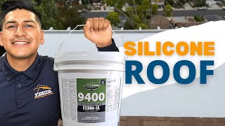 I Applied A SILICONE ROOF On This Sunroom EASY Step by Step [upl. by Airbas]