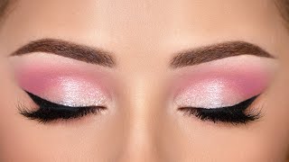 QUICK amp EASY Pink Smokey Eye Makeup Tutorial [upl. by Enirahtak]