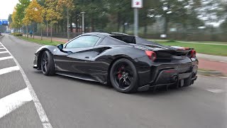 Full Carbon Black Ferrari 488 Pista Spider 720HP  Lovely Sounds [upl. by Enom149]