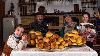 Making Cinnabon Cinnamon Rolls At Home  In Wood Oven [upl. by Attennek]