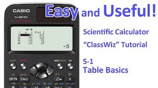 ClassWiz Calculator Tutorial  Table 51 Table Basics [upl. by Couchman]