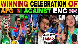 WINNING CELEBRATION OF AFGHAN 🇦🇫 AGAINST ENGLAND  LAHORE SHOCKED TO SEE [upl. by Yelram268]