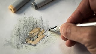 Sketch like an Architect Techniques  Tips from a Real Project [upl. by Papst]