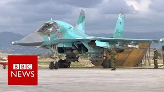 Inside Russian airbase launching Syria strikes  BBC News [upl. by Doss]