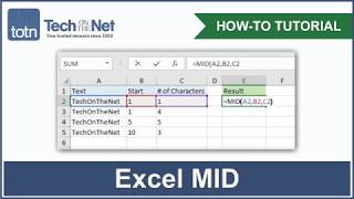 How to use the MID function in Excel [upl. by Eliga]