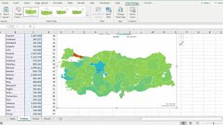 Excelde harita maps grafiğini kullanma değerleri karşılaştırma ve coğrafi kategorileri gösterme [upl. by Nylrahs]