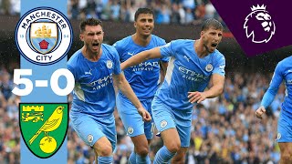 HIGHLIGHTS  CITY 50 NORWICH  Grealish Laporte Sterling Mahrez [upl. by Alisa]