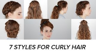 7 Easy Hairstyles For Curly Hair  Beauty Junkie [upl. by Acinomal]