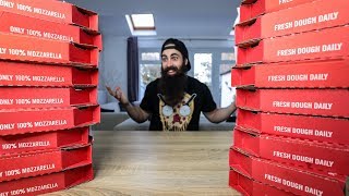 ONE MAN VS EVERY DOMINOS PIZZA CHALLENGE  LAST VIDEO AT THE OLD HOUSE  BeardMeatsFood [upl. by Redford976]