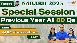 Target NABARD 2023  All Previous Year Questions  80 Questions  Start Your ARD Preparation Today [upl. by Ennaehr591]