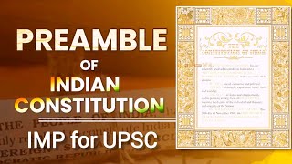 PREAMBLE of Indian Constitution for UPSC 🇮🇳📜 [upl. by Leacock863]