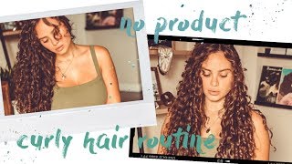 no product curly hair routine [upl. by Bocyaj]