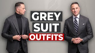 5 STYLISH Grey Suit Combinations  Wedding Business SemiFormal [upl. by Maya]