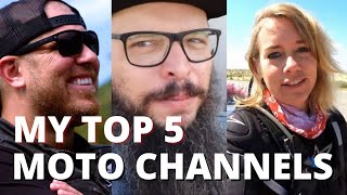 My Top 5 Best Motorcycle Motovlogger Channels on YouTube [upl. by Nahtnoj]