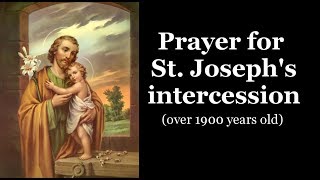 Prayer for St Josephs intercession [upl. by Rosati]