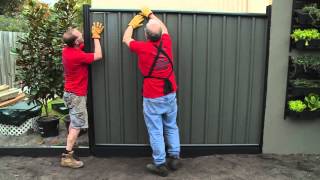 How To Install Colorbond Fence Panels  DIY At Bunnings [upl. by Neelyt]