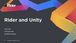 Unity Development with Rider [upl. by Stich]