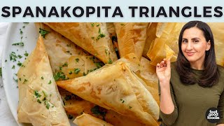 Easy Spanakopita  Traditional Feta amp Spinach Appetizer [upl. by Azpurua]