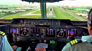 MD11 COCKPIT VIEW  Landing MIAMI  Martinair Cargo [upl. by Ellebyam852]