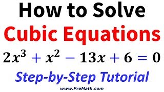 How to Solve Advanced Cubic Equations StepbyStep Tutorial [upl. by Nuhsal]