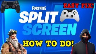 Fortnite How To Do Split Screen PS4 amp XBOX  EASY [upl. by Eilis]