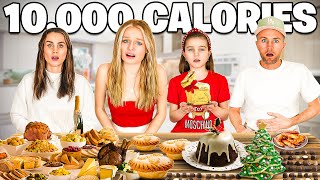 10000 CALORIE CHALLENGE Christmas Foods  Family Fizz [upl. by Ainosal63]