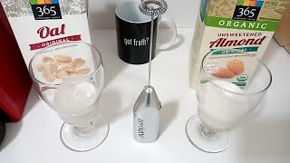 Oat Milk vs Almond Milk part 2 Frothing Test [upl. by Marika162]