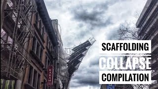 Scaffolding Collapse  Scaffold Falling Over Compilation [upl. by Soigroeg]