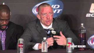 UFC 167 StPierre vs Hendricks Post Fight Press Conference Highlights StPierre Taking Time Off [upl. by Julius411]