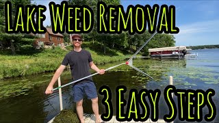 Lake Weed Removal How to get rid of lake weeds in 3 easy steps [upl. by Lanam344]