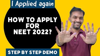 NEET 2022 Application Demo  How to apply for NEET 2022  Step by step [upl. by Zolner]