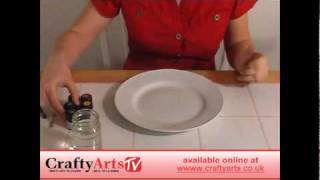 How to Paint Ceramic Dinner Plates  available at Crafty Arts [upl. by Nomahs]