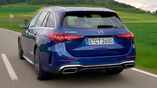 New Mercedes CClass ESTATE 2022  driving exterior amp interior C300 d AMG line [upl. by Liza107]