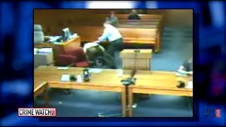 Judge Jumps Into Courtroom Tussle Helps Restrain Defendant  Crime Watch Daily [upl. by Oizirbaf734]