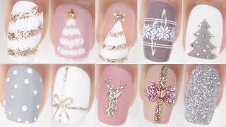 50 CHRISTMAS NAIL IDEAS  HUGE Christmas nail art compilation [upl. by Amocat540]