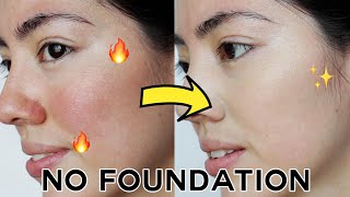 How to Cover Redness amp Rosacea WITHOUT Foundation • skincare amp makeup for sensitive skin [upl. by Aihcropal]