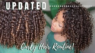 UPDATED CURLY HAIR ROUTINE TYPE 3B CURLS  KID FRIENDLY [upl. by Doownel]