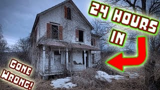 ATTACKED 24 HOUR OVERNIGHT CHALLENGE IN ABANDONED HAUNTED HOUSE  SNEAKING INTO HAUNTED HOUSE [upl. by Anola256]