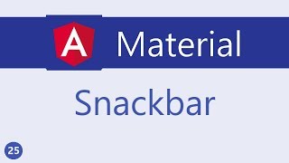 Angular Material Tutorial  25  Snackbar [upl. by Doris]