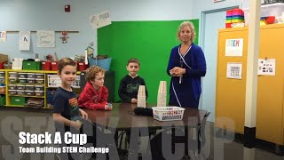 Team Building STEM Challenge Stack Cups [upl. by Airdnua]