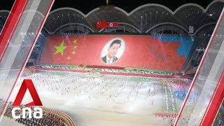 North Korea shows love for Chinese President Xi Jinping with massive parade [upl. by Hannaoj]