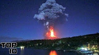 Top 10 Volcanic Eruptions Caught on Camera [upl. by Auqenat]