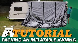 How to pack away a Inflatable Awning Tutorial Video [upl. by Gorga484]