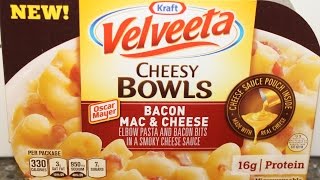 Velveeta Cheesy Bowls Bacon Mac amp Cheese Review [upl. by Luci]