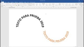 Cómo arquear un texto en Word [upl. by Lemra]