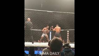 Francis Ngannou knocks out Alistair OvereemCrowd Cam [upl. by Htebazil]